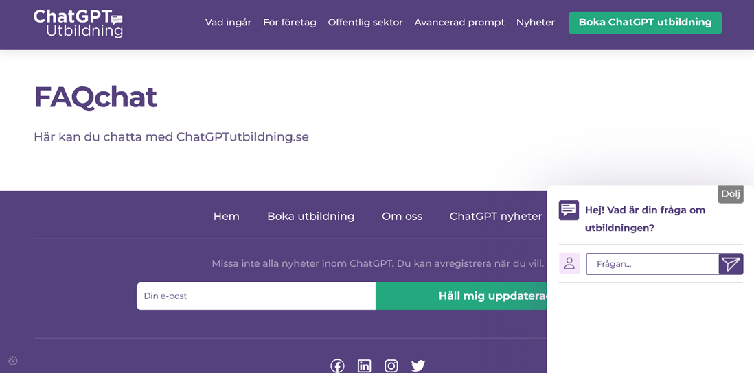 Portfolio-AI-chattjänst med GPT